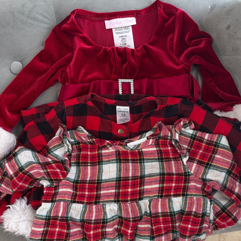 Jumping Beans Red and Plaid Kids Dresses